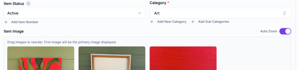Item Image with Auto Zoom on. Turn it off to show the full image top to bottom.