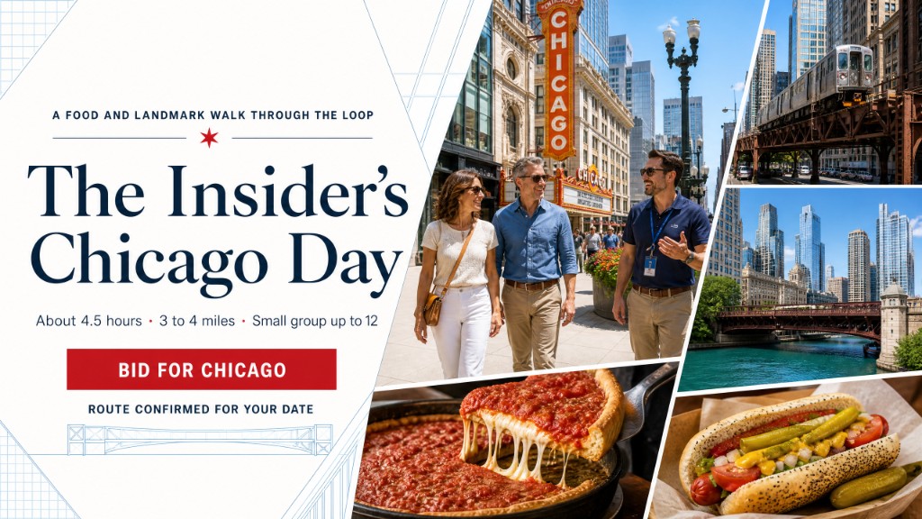 The Insider's Chicago Day hero for two: downtown food and landmark walk. Hotel not included.