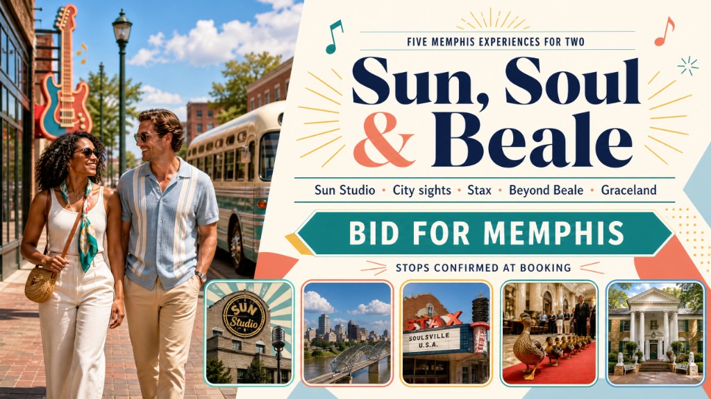 The Insider's Memphis hero for two: Sun Studio, Stax, Beale walking tour, Graceland. Hotel not included.