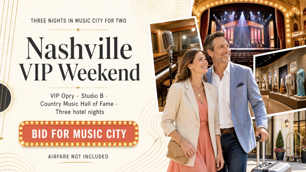 Nashville Country VIP Weekend hero for two: VIP Opry, Studio B, Hall of Fame, three hotel nights